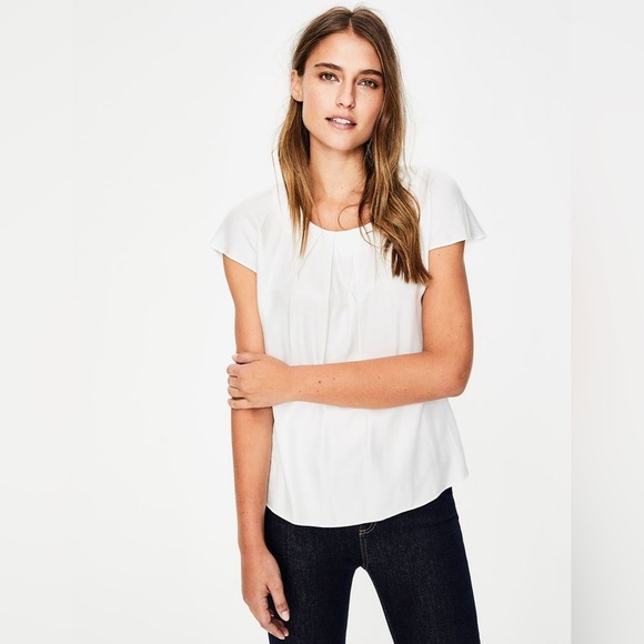 Boden Ravello silk top white size 12 - Picture 11 of 12